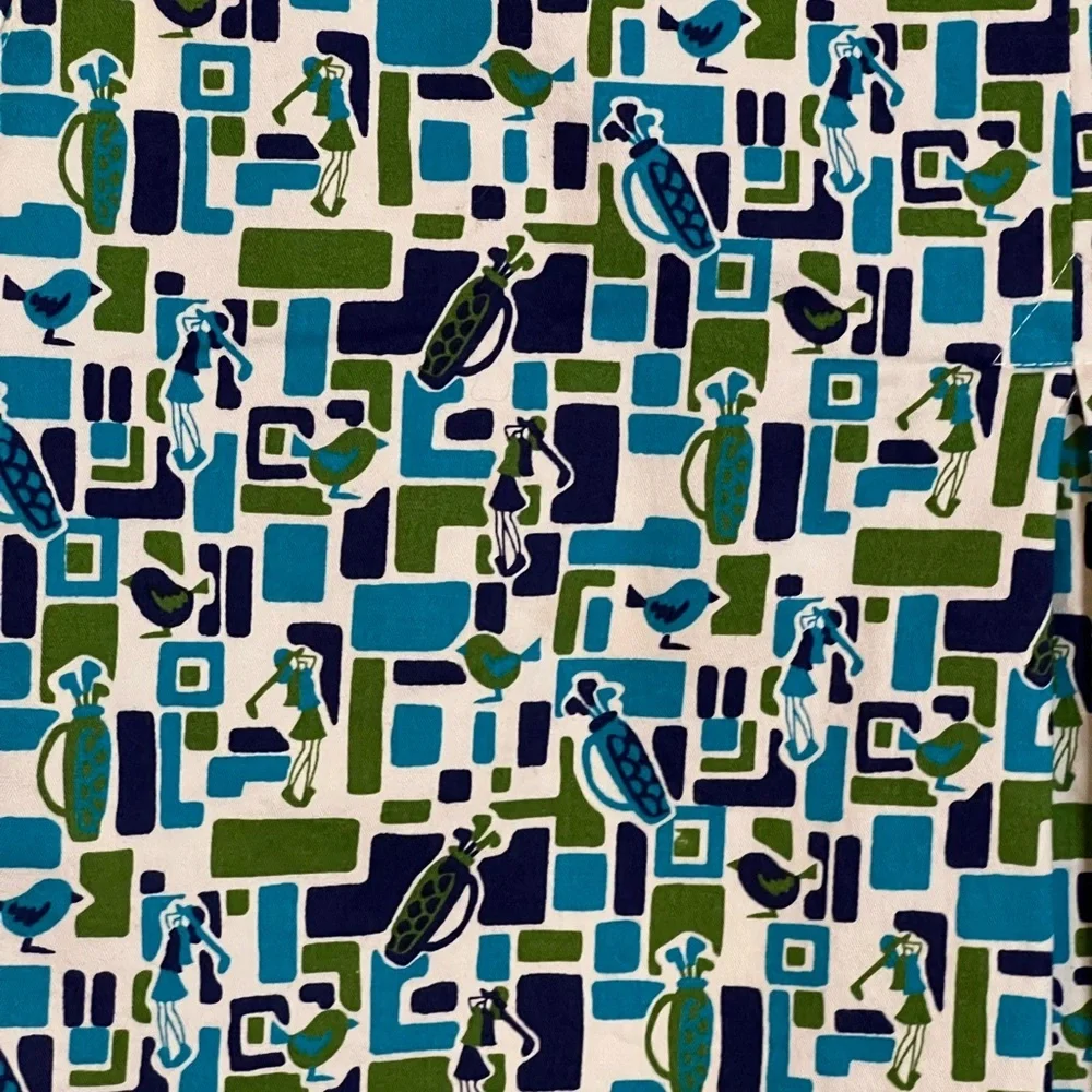 Liz Golf Midcentury Palm Sprigs Print Claiborne Skort/Skirt Size 12 - Picture 6 of 10
